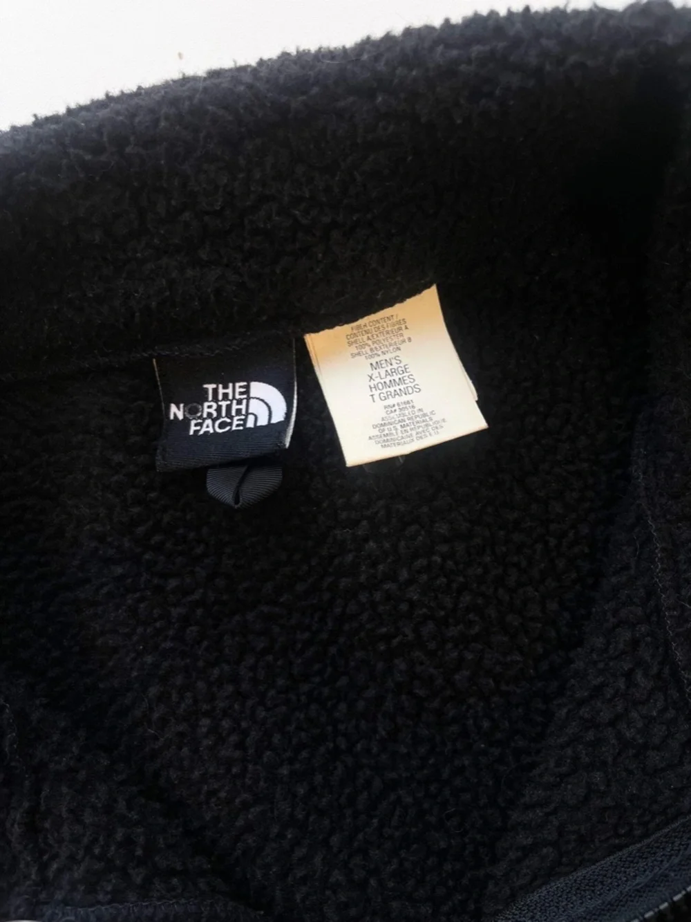 vintage 90s black fleece the north face zip up outdoors athletic vest